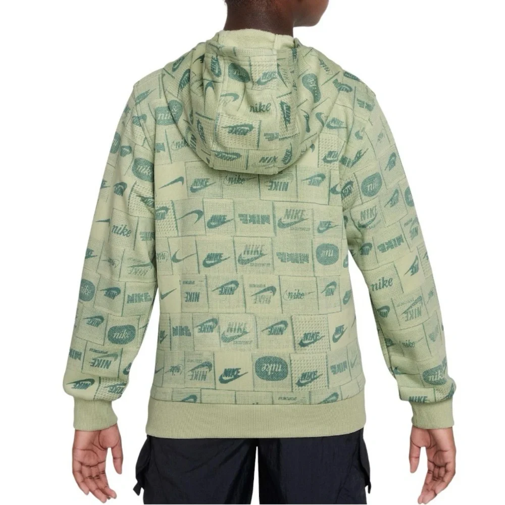 NWT | Nike Kids' Sportswear Club Fleece Printed Hoodie